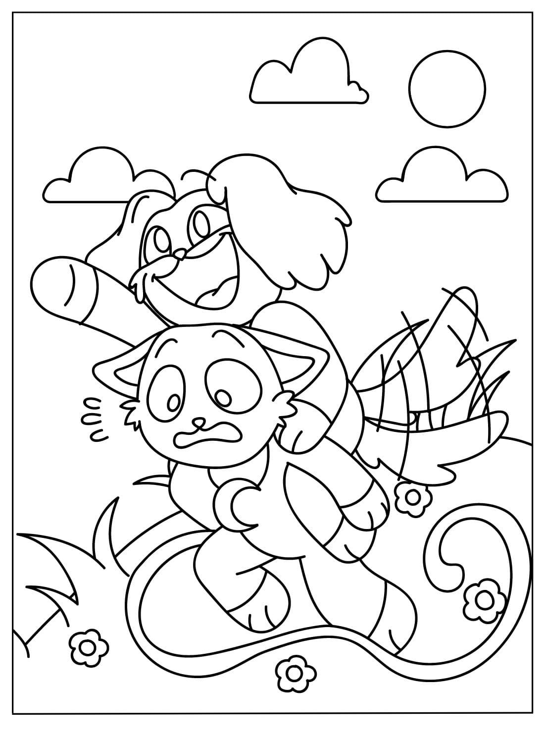 CatNap e DogDay coloring pages 5