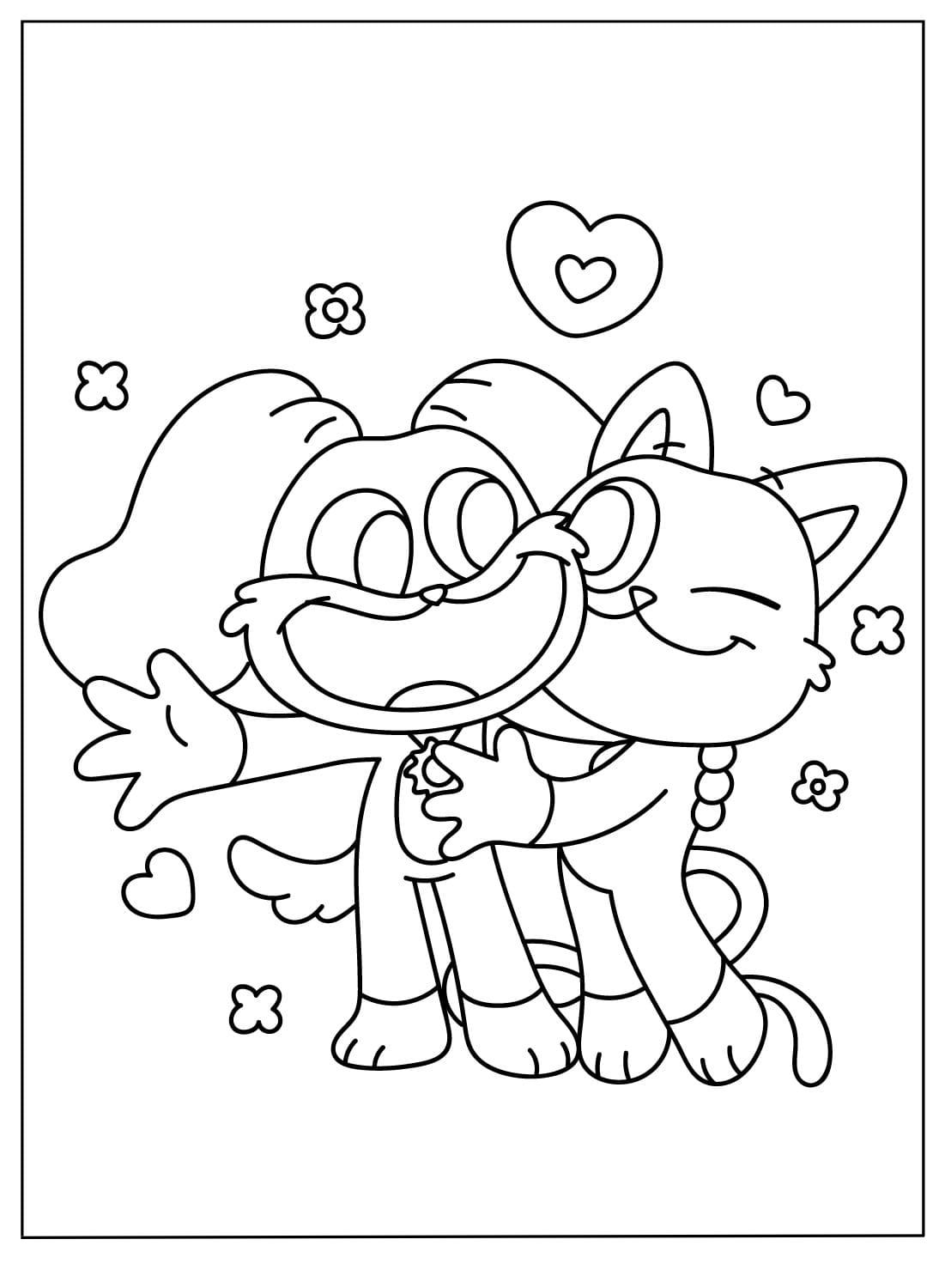 Catnap e DogDay coloring pages 3