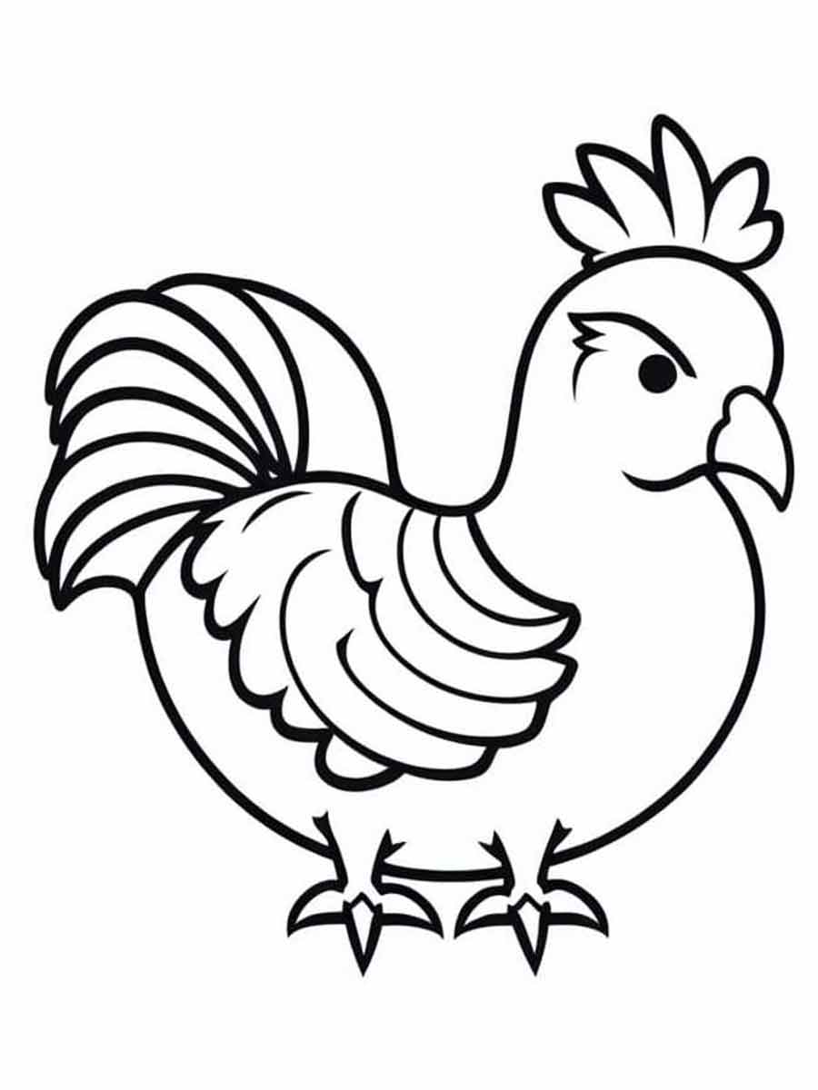 Chicken coloring page (1)