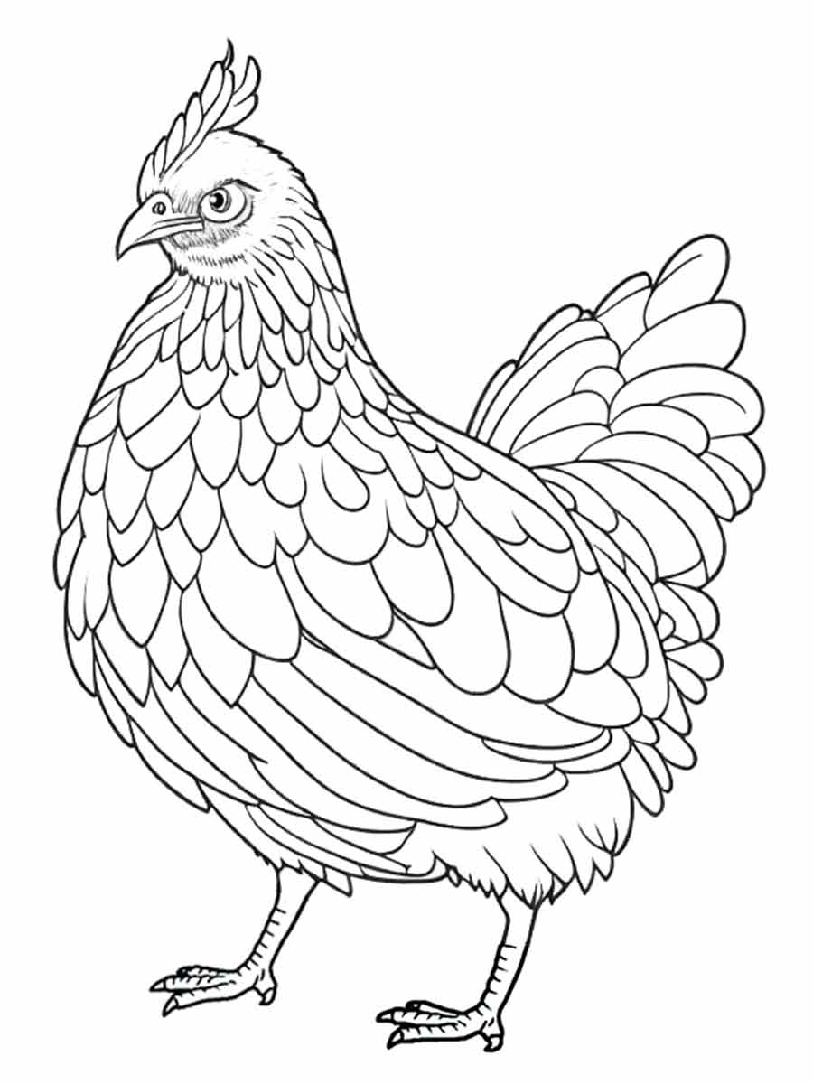 Chicken coloring page (16)