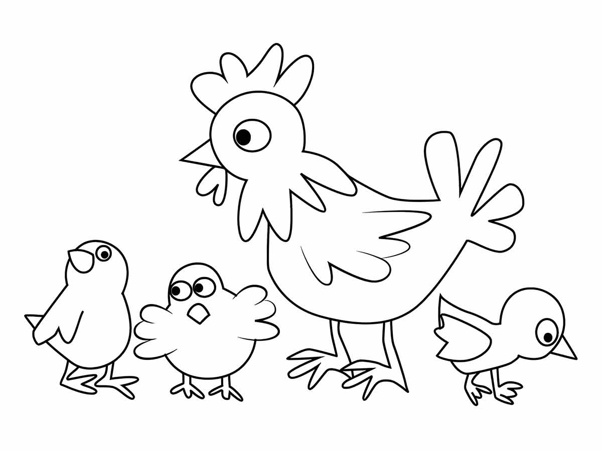 Chicken coloring page (17)