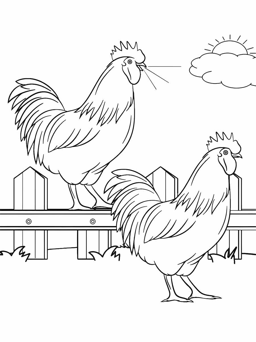 Chicken coloring page (23)