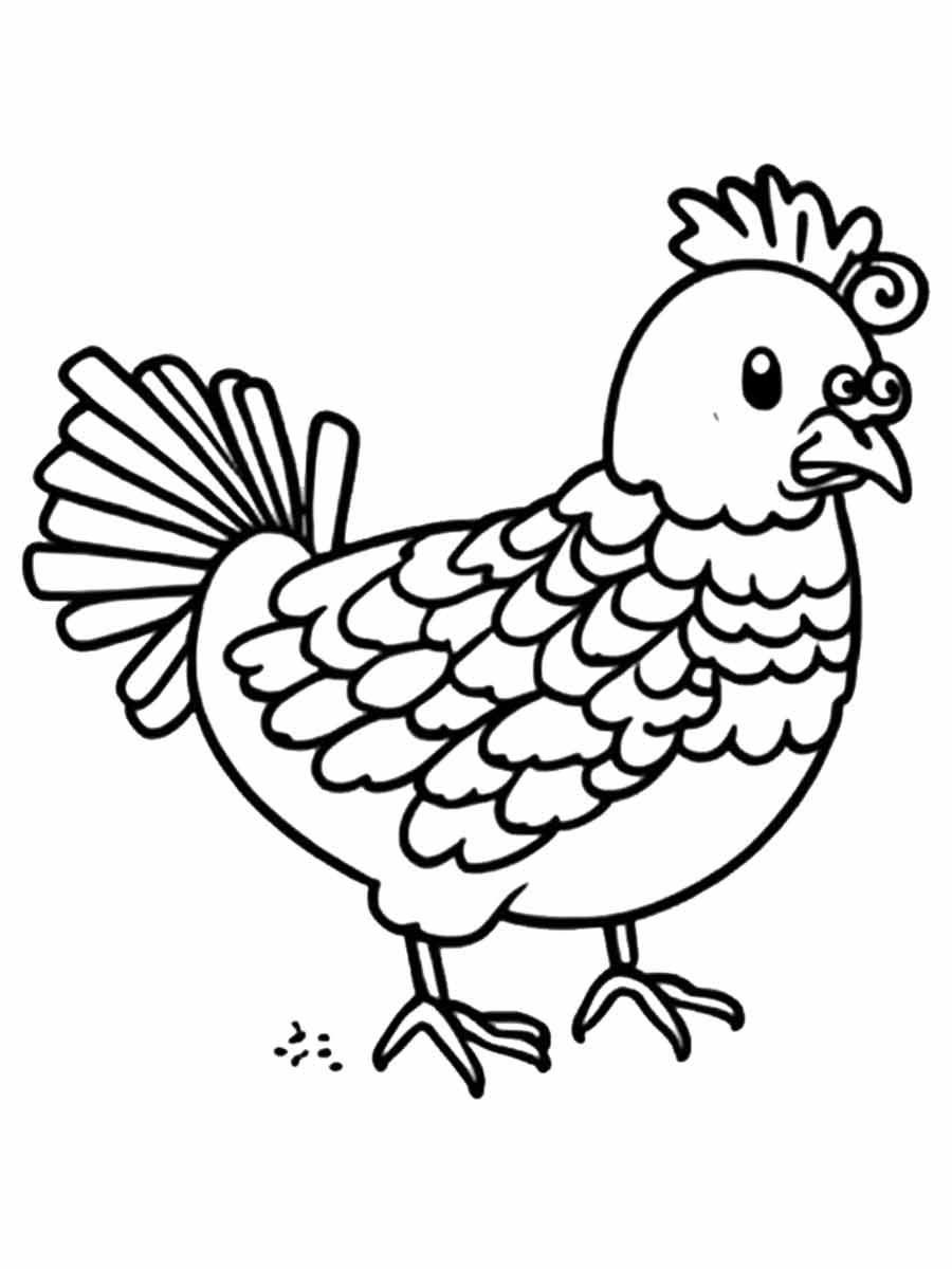 Chicken coloring page (32)