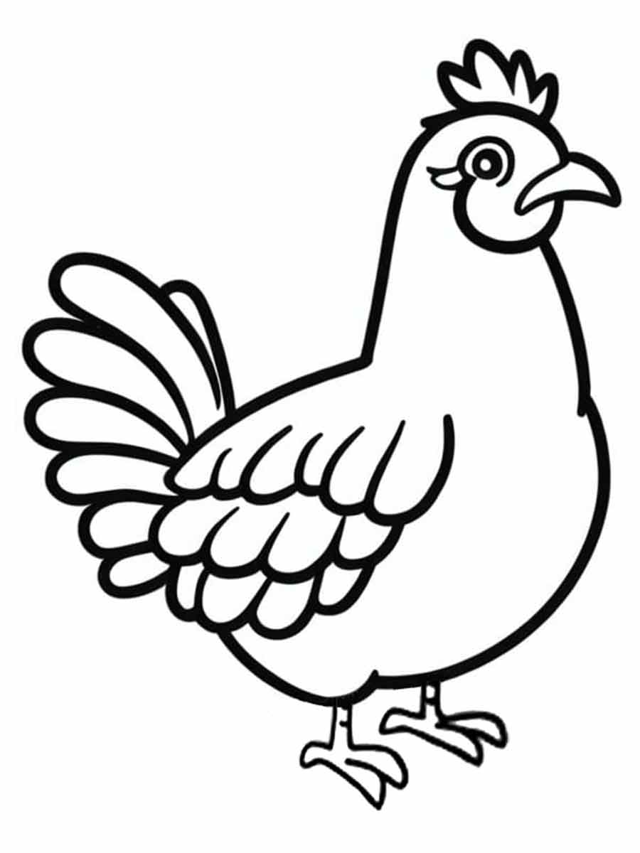 Chicken coloring page (33)