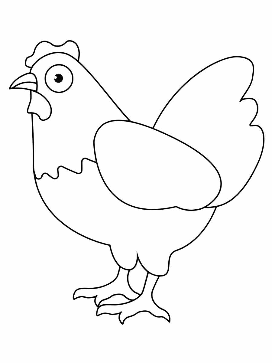 Chicken coloring page (4)