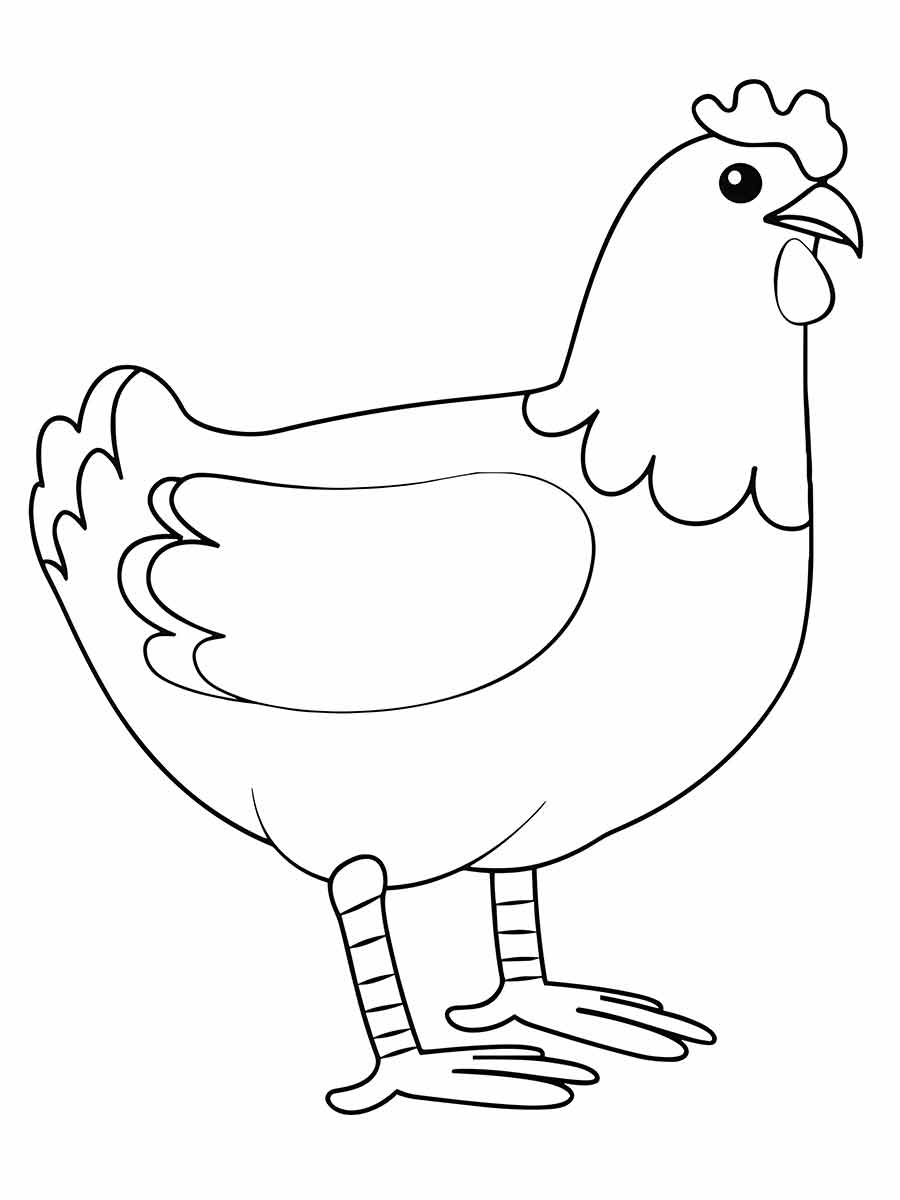 Chicken coloring page (8)