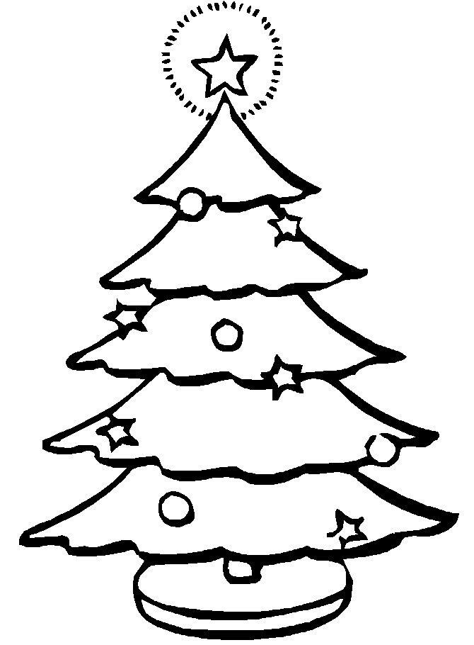 Christmas tree coloring page (1)