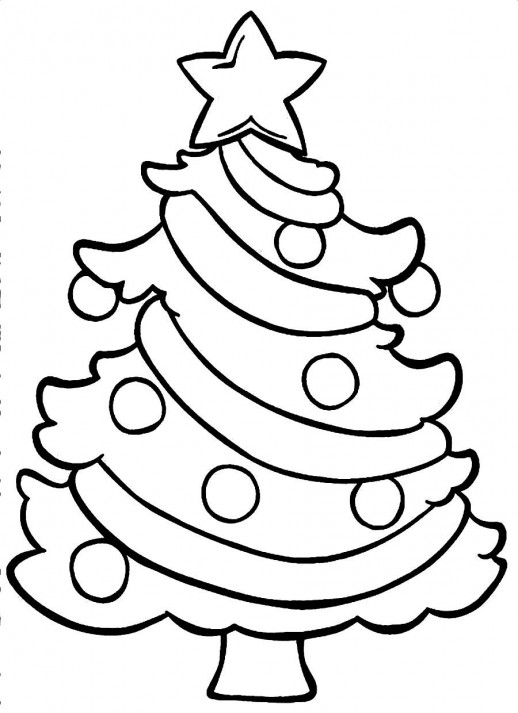 Christmas tree coloring page (1)