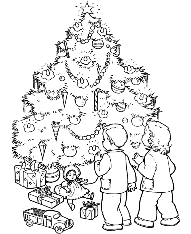 Christmas tree coloring page (10)