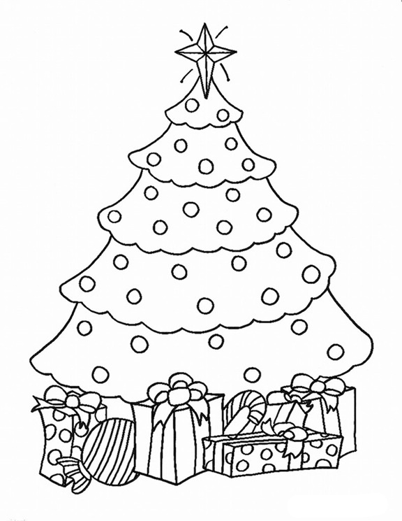 Christmas tree coloring page (11)