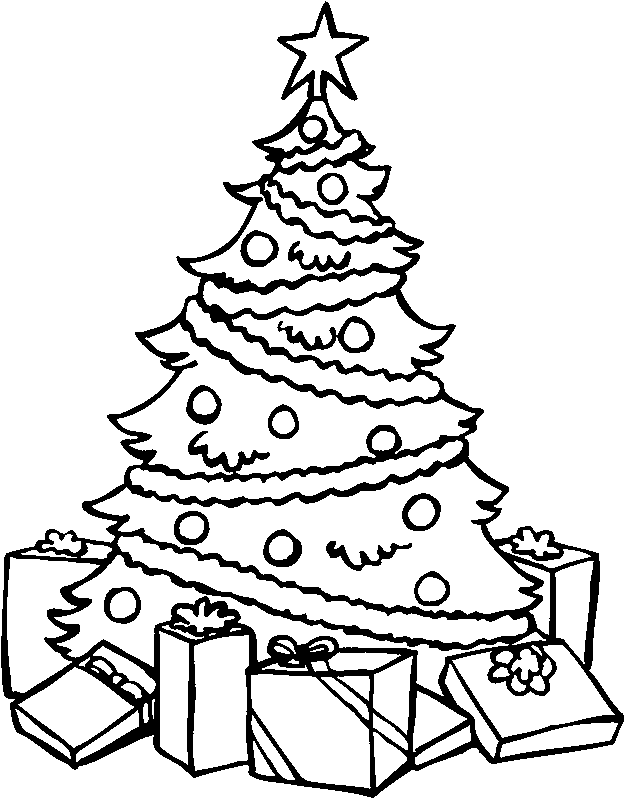 Christmas tree coloring page (2)