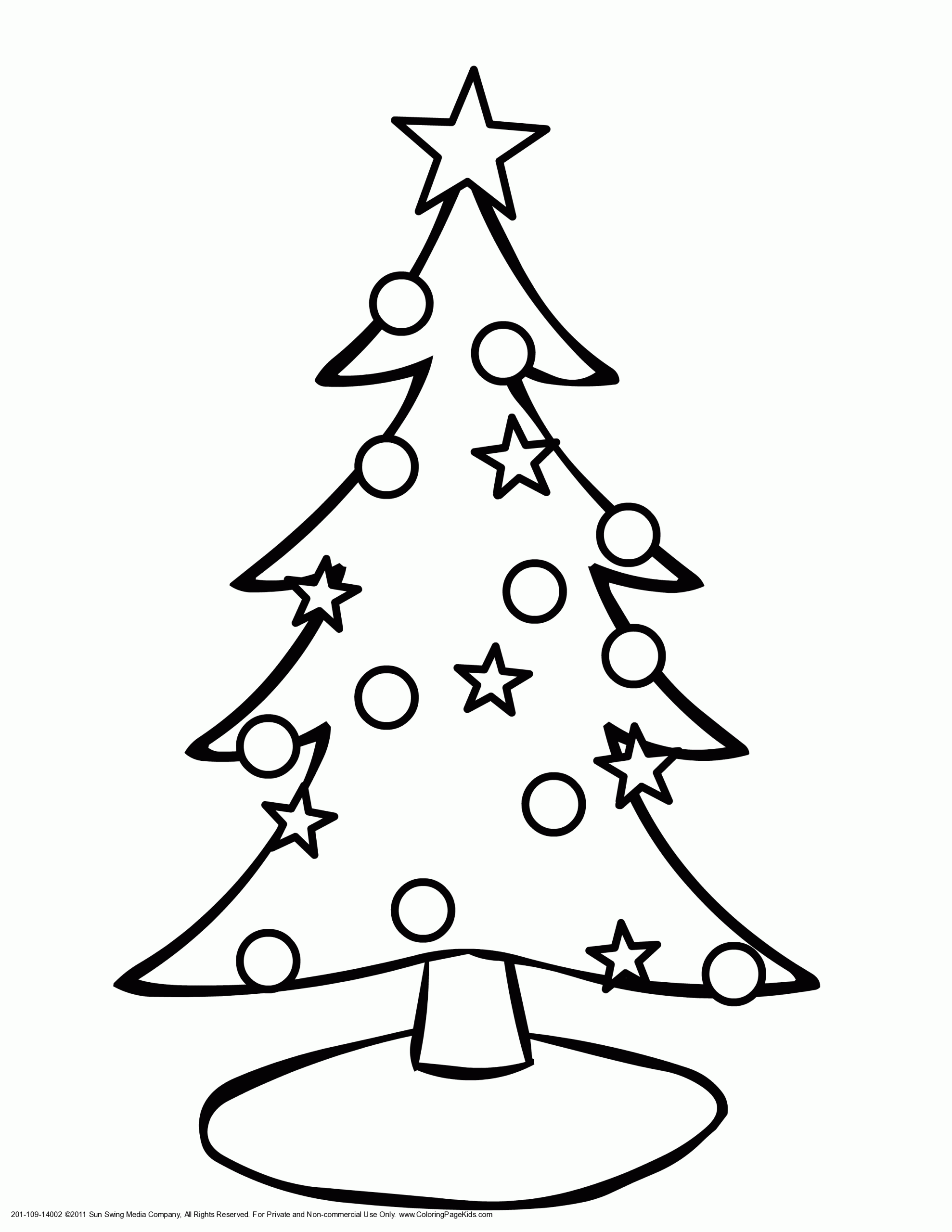 Christmas tree coloring page (3)