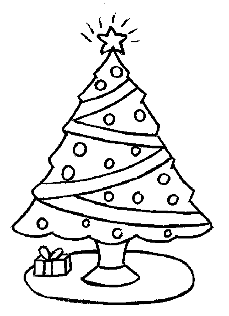 Christmas tree coloring page (3)