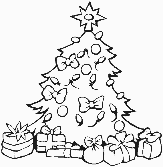 Christmas tree coloring page (4)