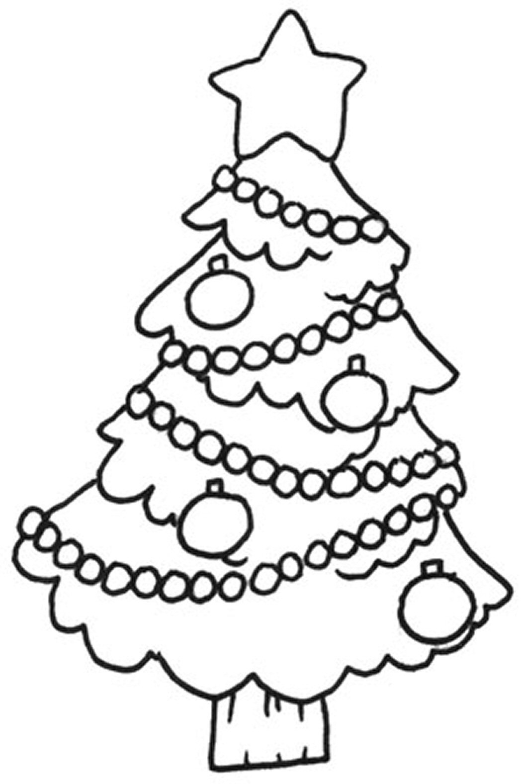 Christmas tree coloring page (4)