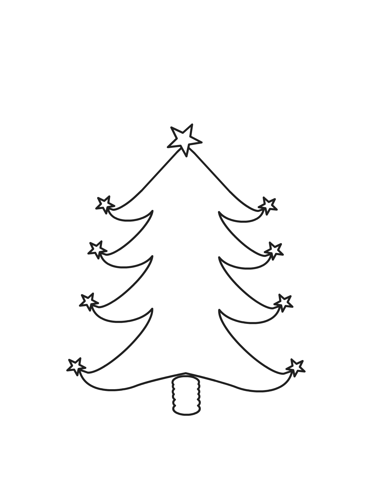 Christmas tree coloring page (4)