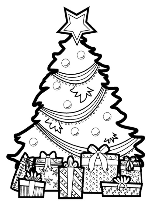 Christmas tree coloring page (5)