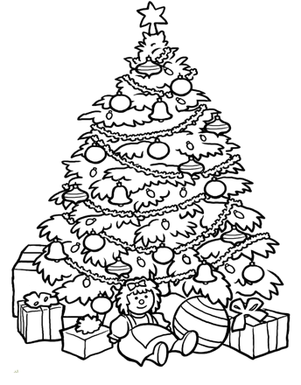 Christmas tree coloring page (5)