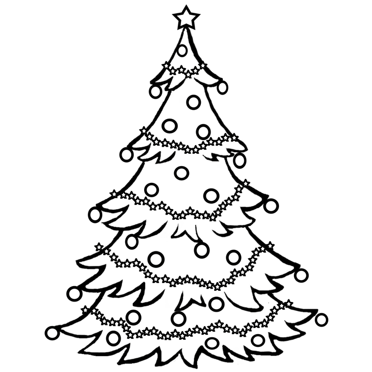 Christmas tree coloring page (6)