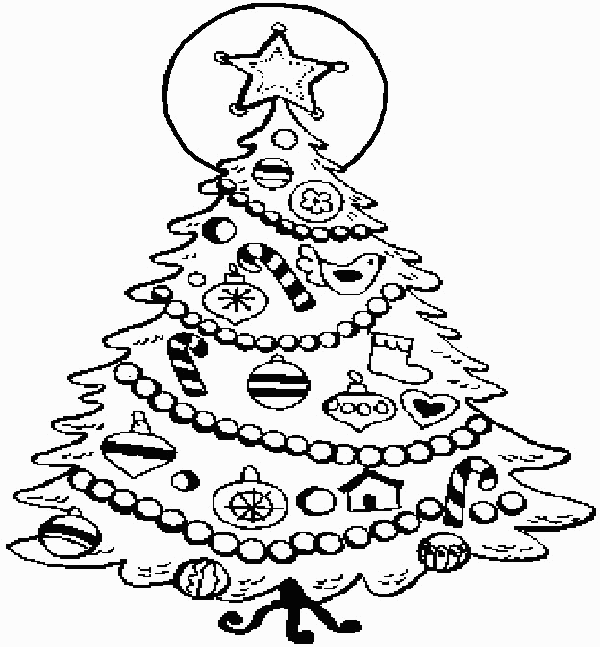 Christmas tree coloring page (9)