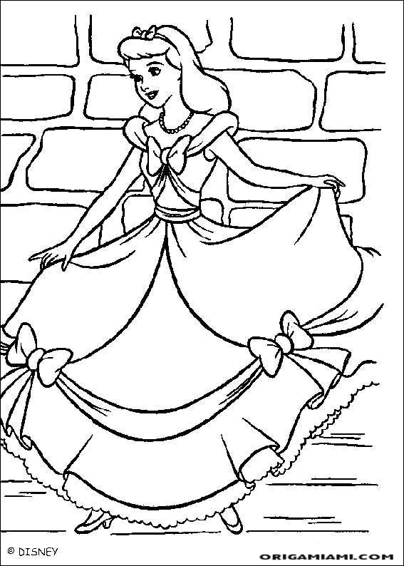 Cinderella coloring page (2)