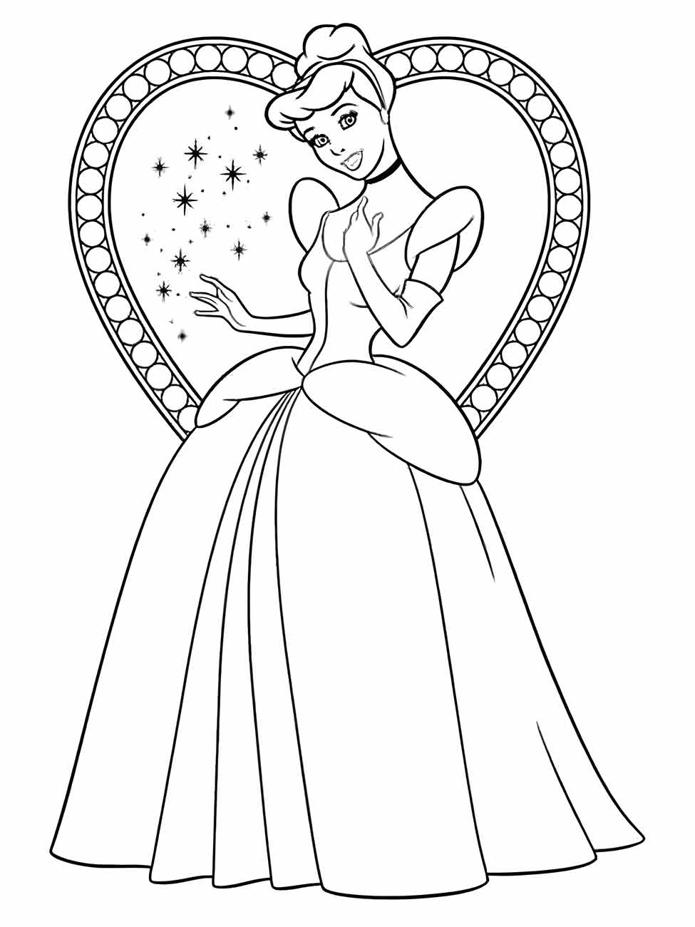 Cinderella coloring page (2)