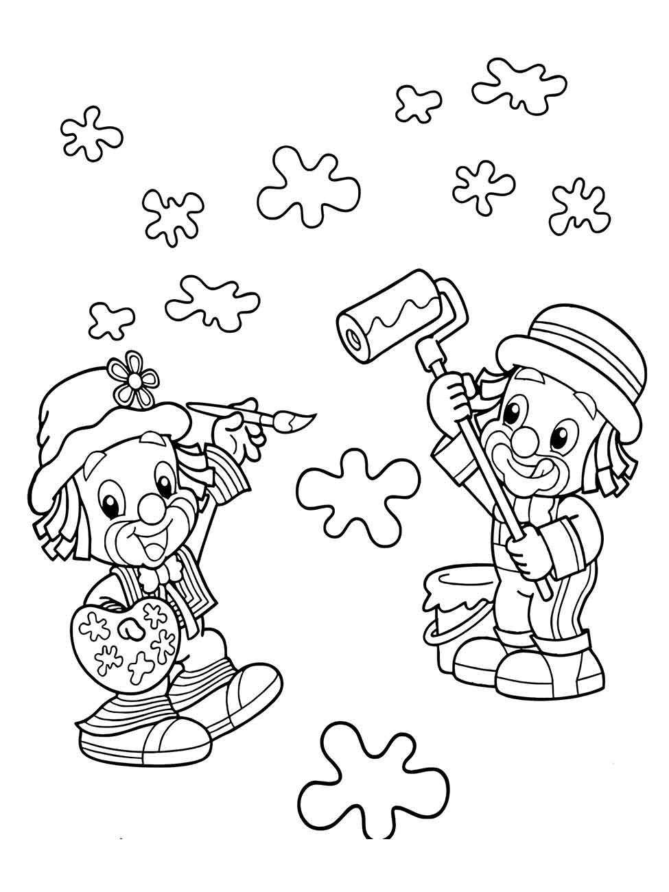 Clown coloring page (1)