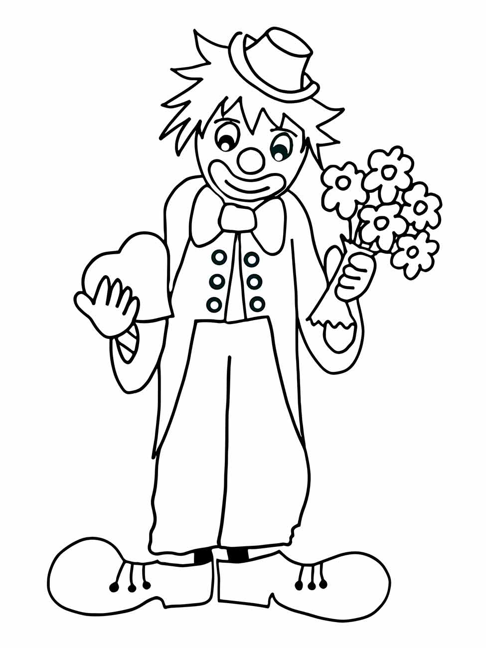 Clown coloring page (10)