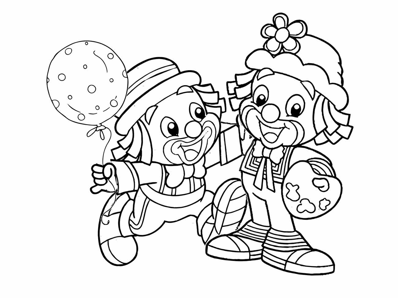 Clown coloring page (2)