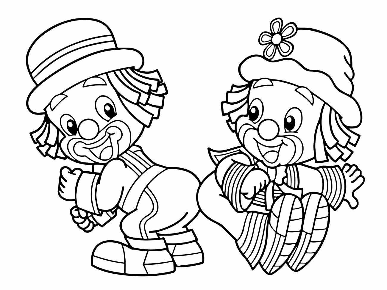 Clown coloring page (3)