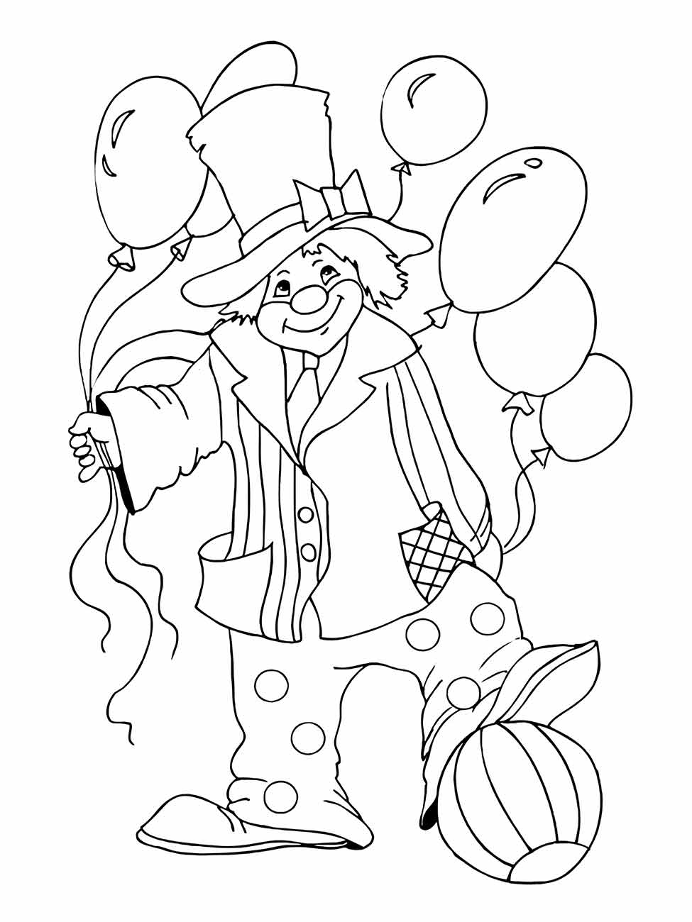 Clown coloring page (35)