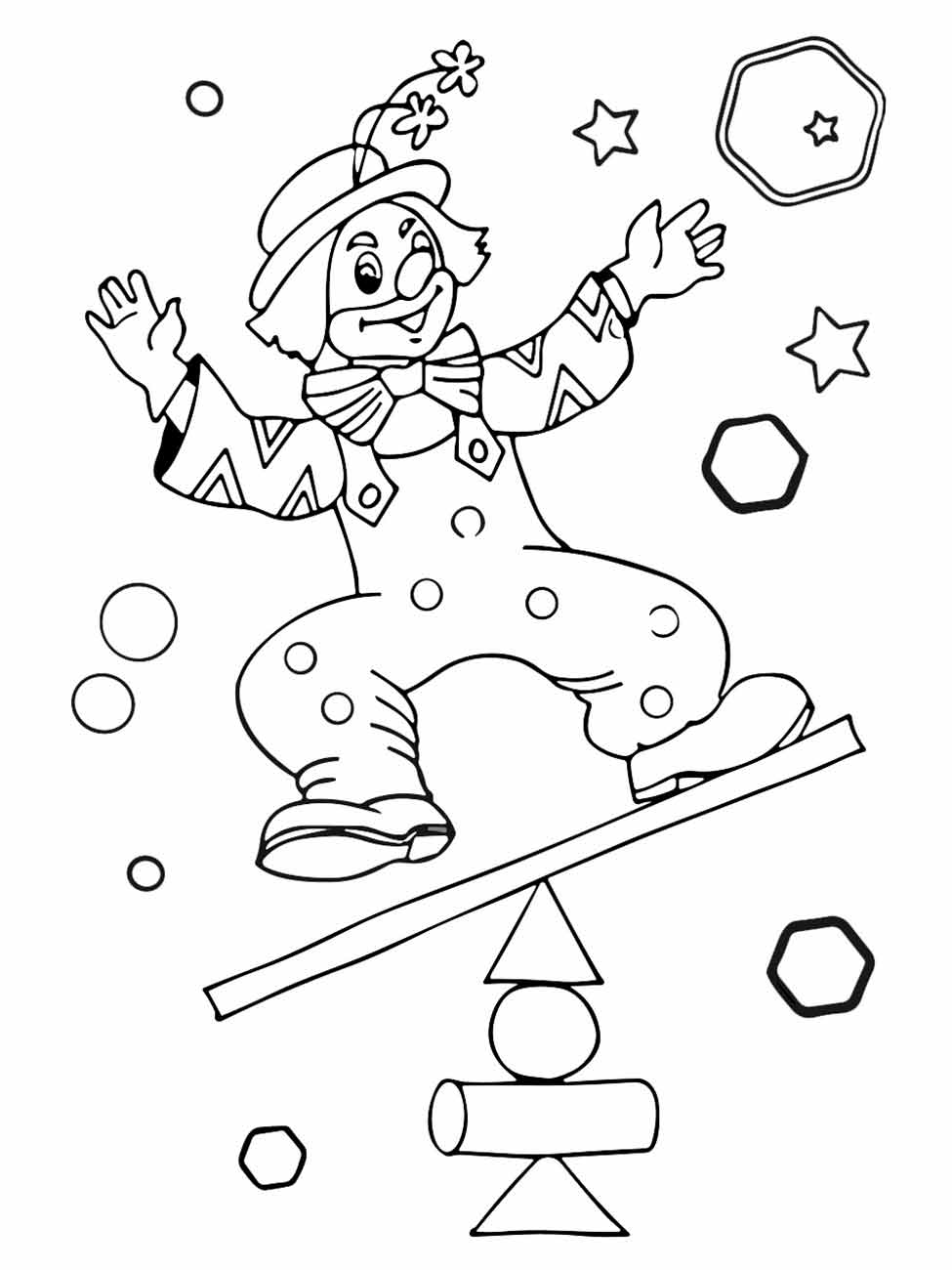 Clown coloring page (36)