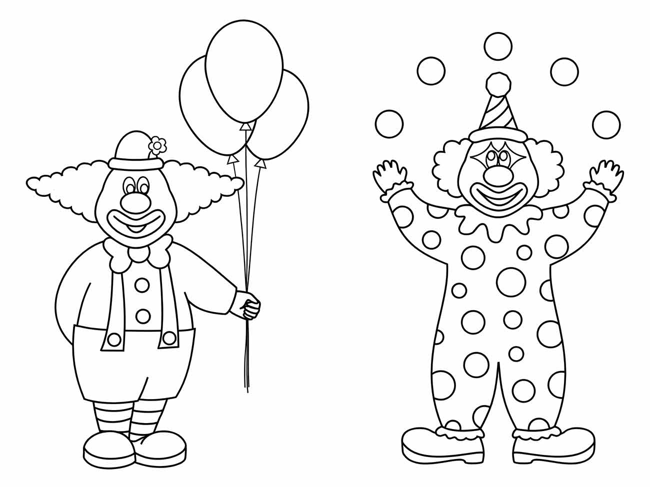 Clown coloring page (5)