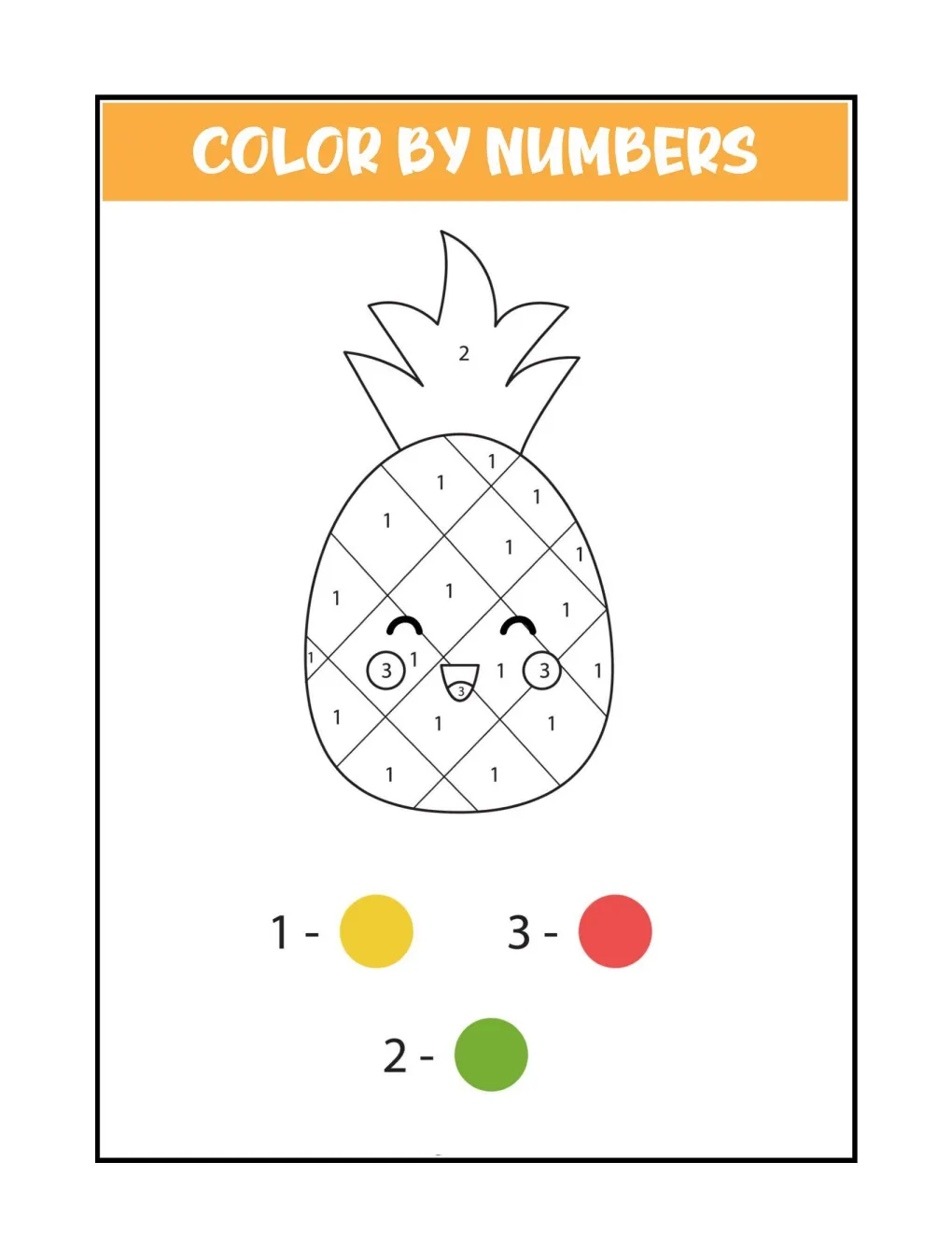 Color by Numbers coloring page (1)