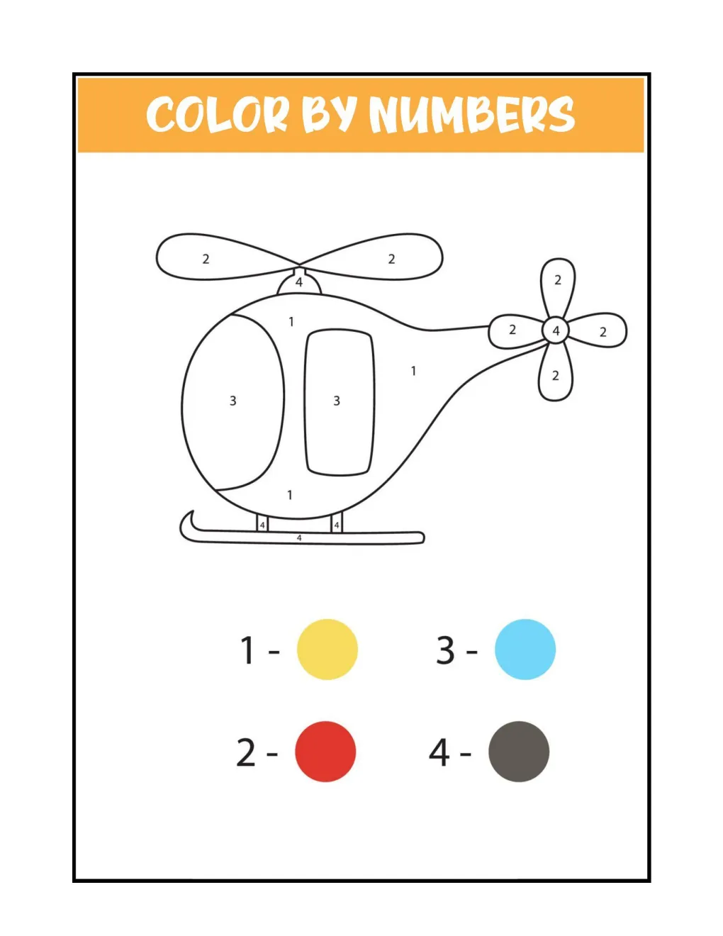 Color by Numbers coloring page (14)