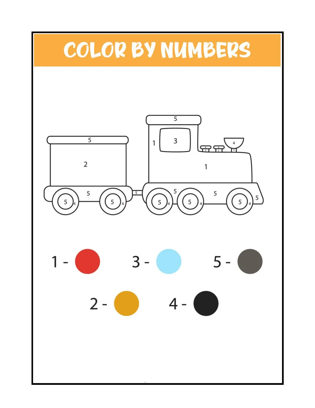 Color by Numbers coloring page (23)