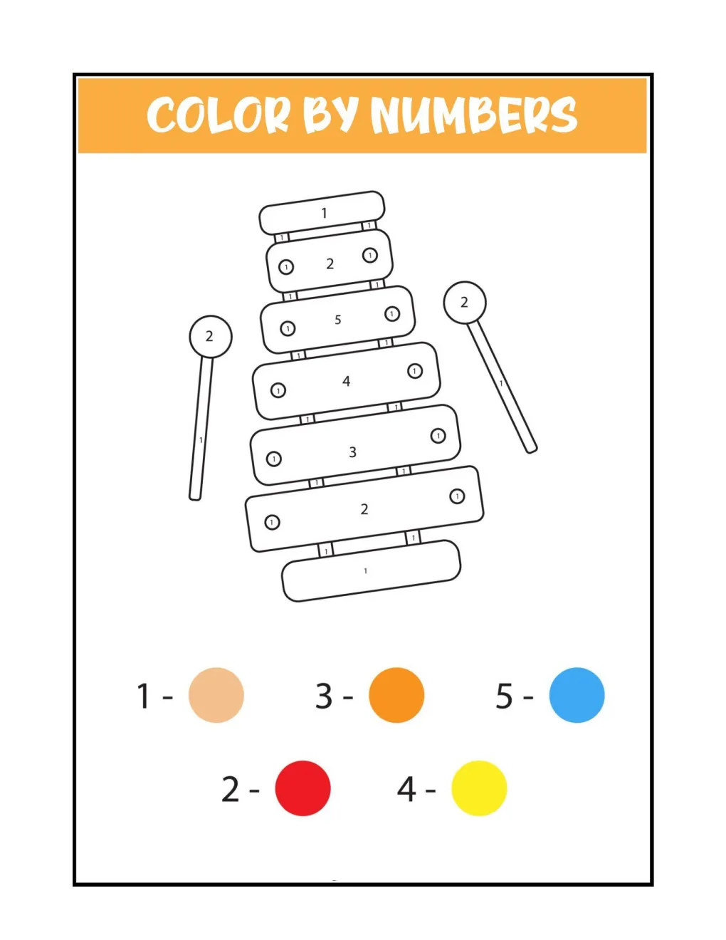 Color by Numbers coloring page (25)