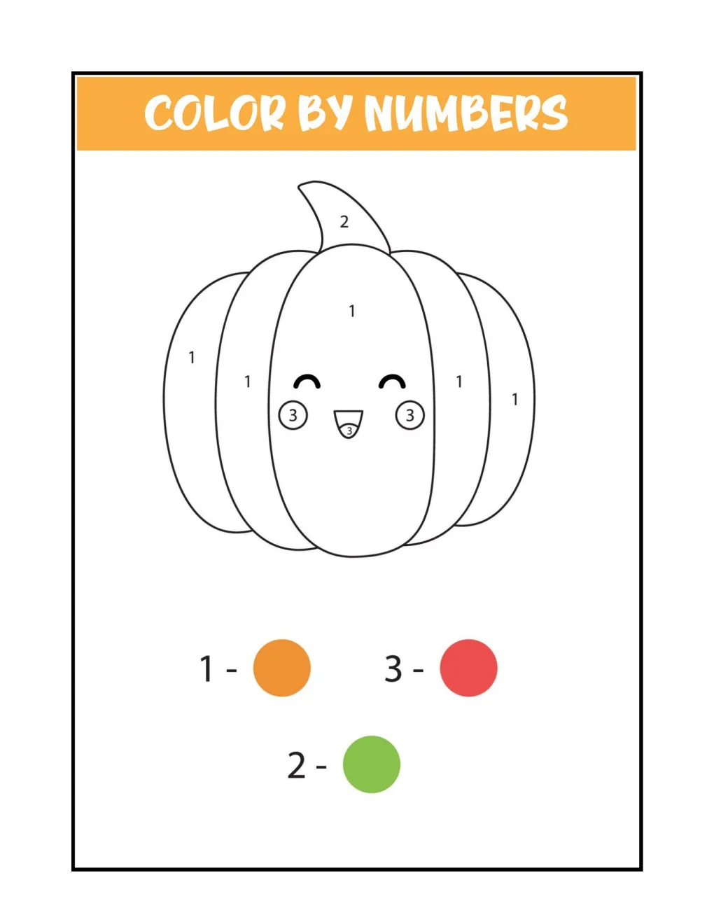 Color by Numbers coloring page (3)