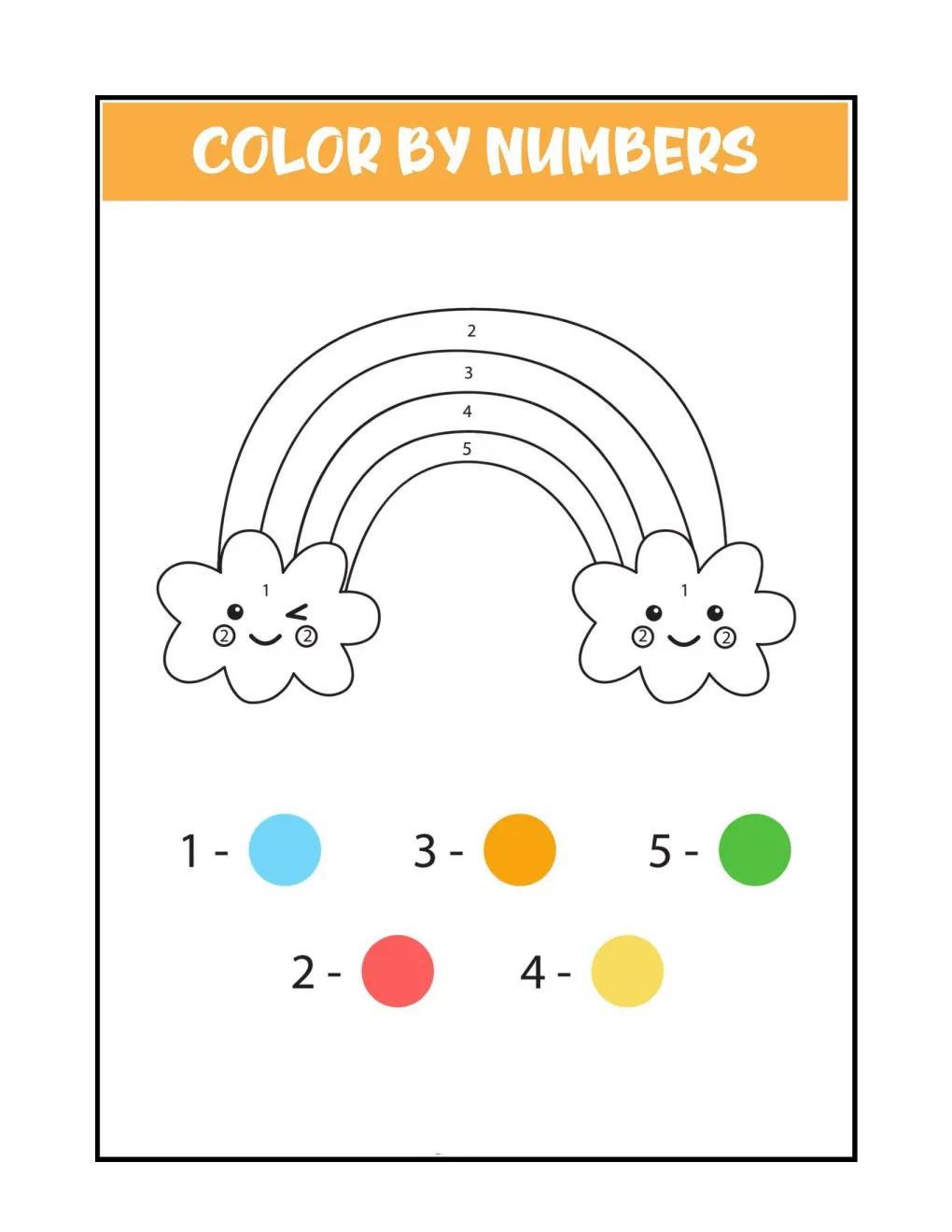 Color by Numbers coloring page (4)