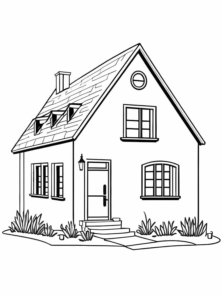 Coloring Houses coloring page (1)