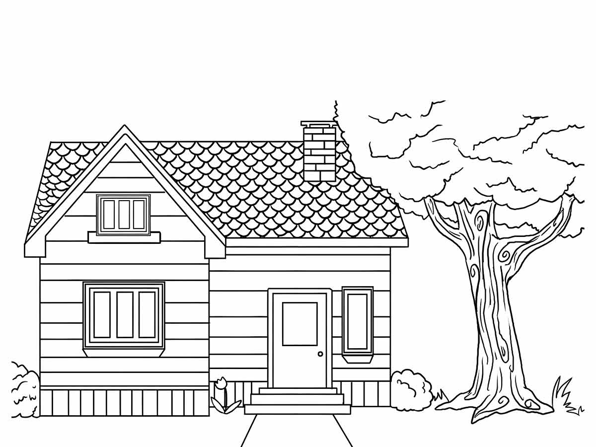 Coloring Houses coloring page (10)