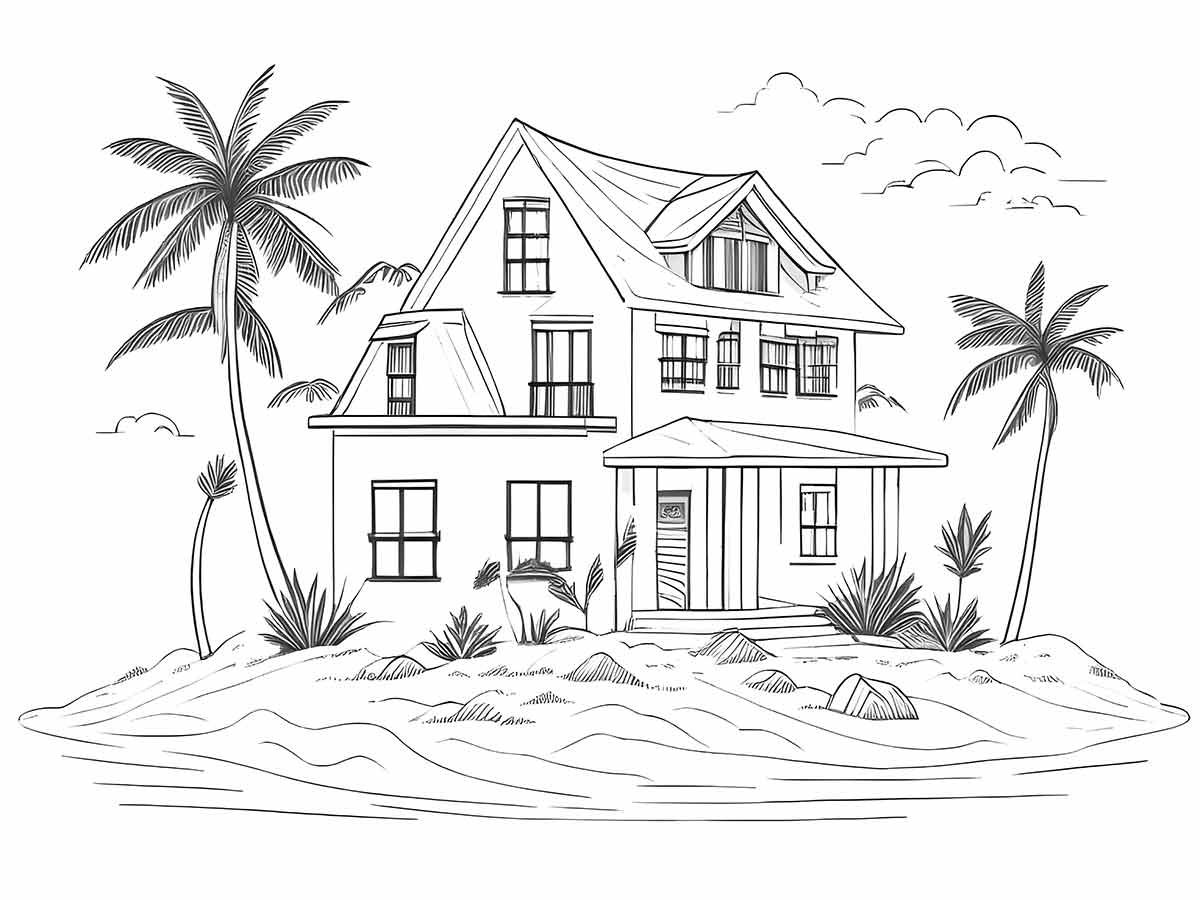 Coloring Houses coloring page (13)