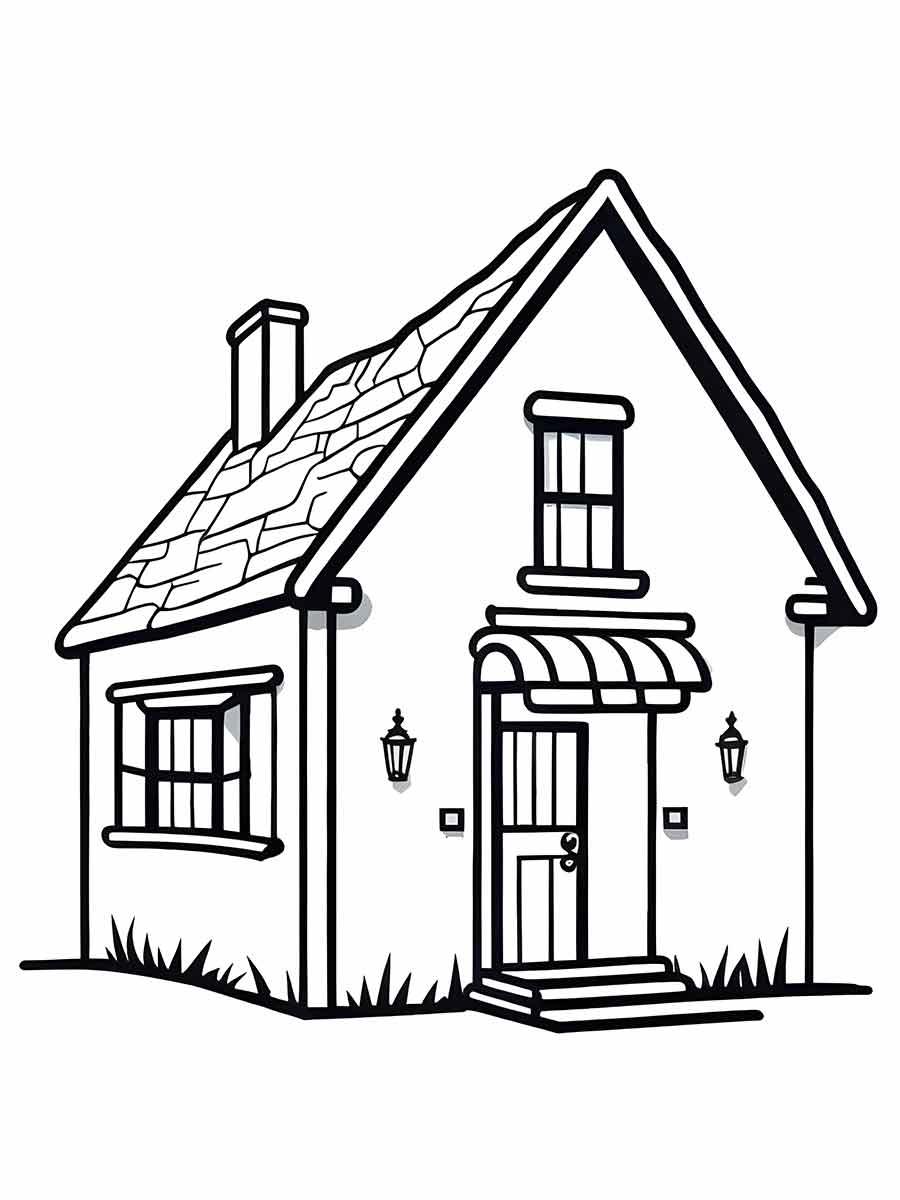 Coloring Houses coloring page (14)