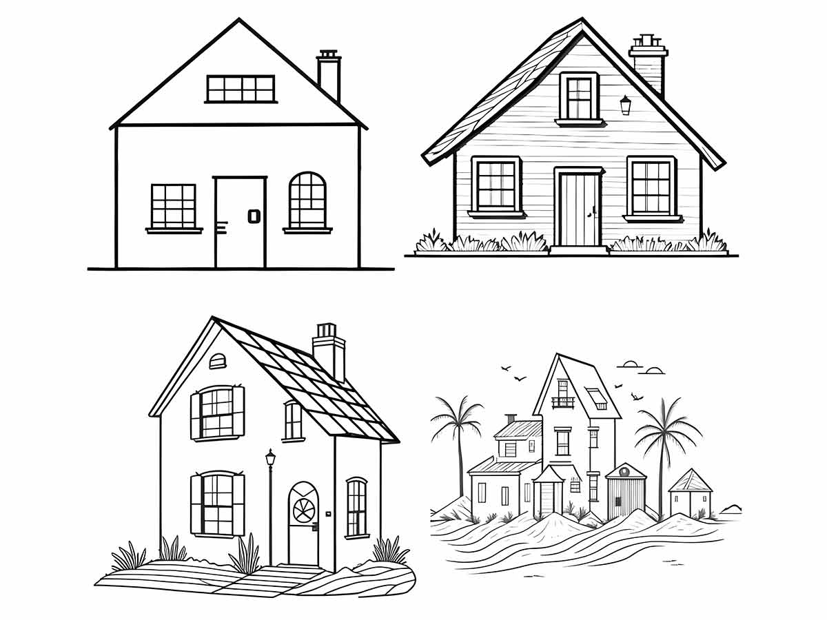 Coloring Houses coloring page (16)