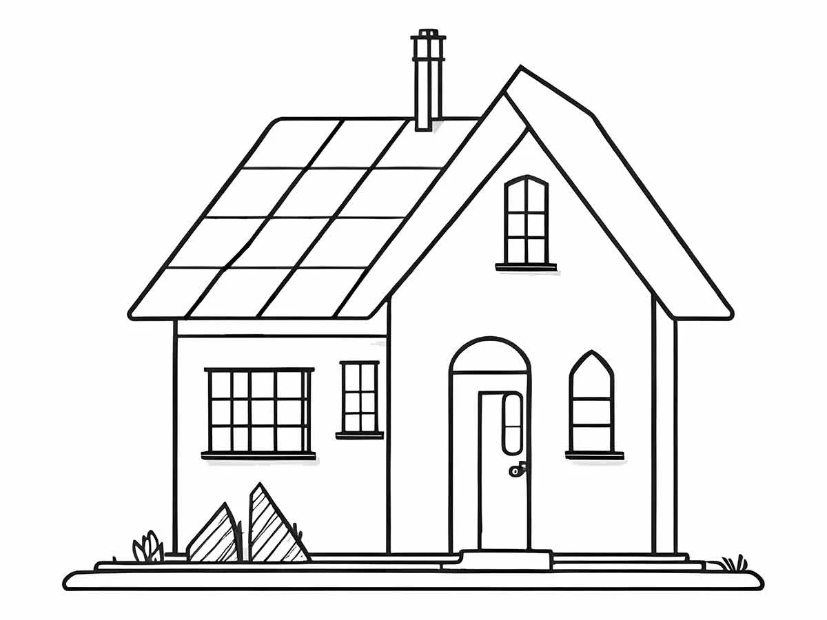 Coloring Houses coloring page (2)