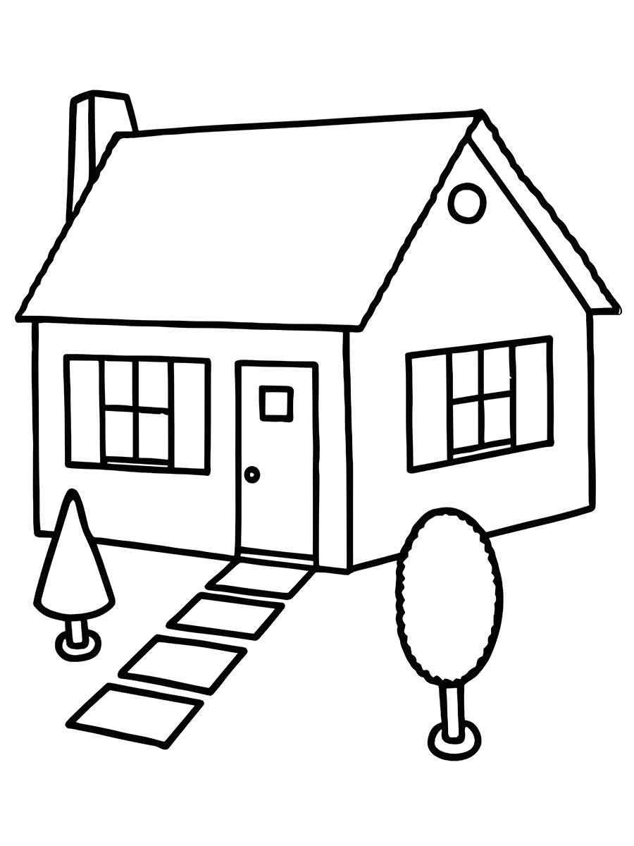 Coloring Houses coloring page (22)