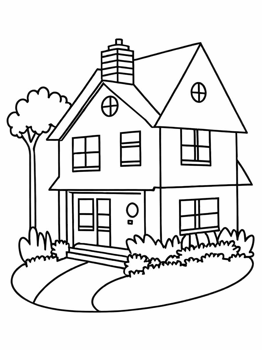 Coloring Houses coloring page (24)