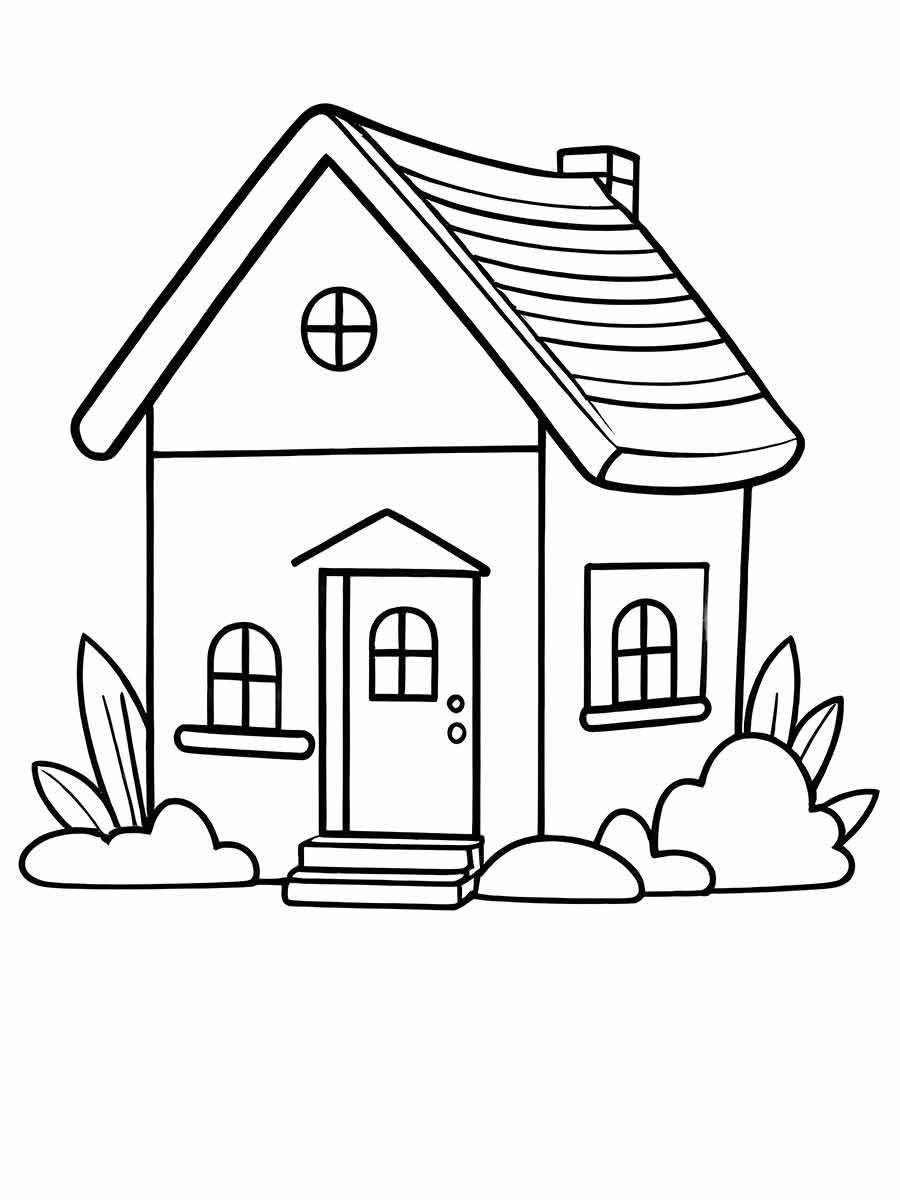 Coloring Houses coloring page (25)