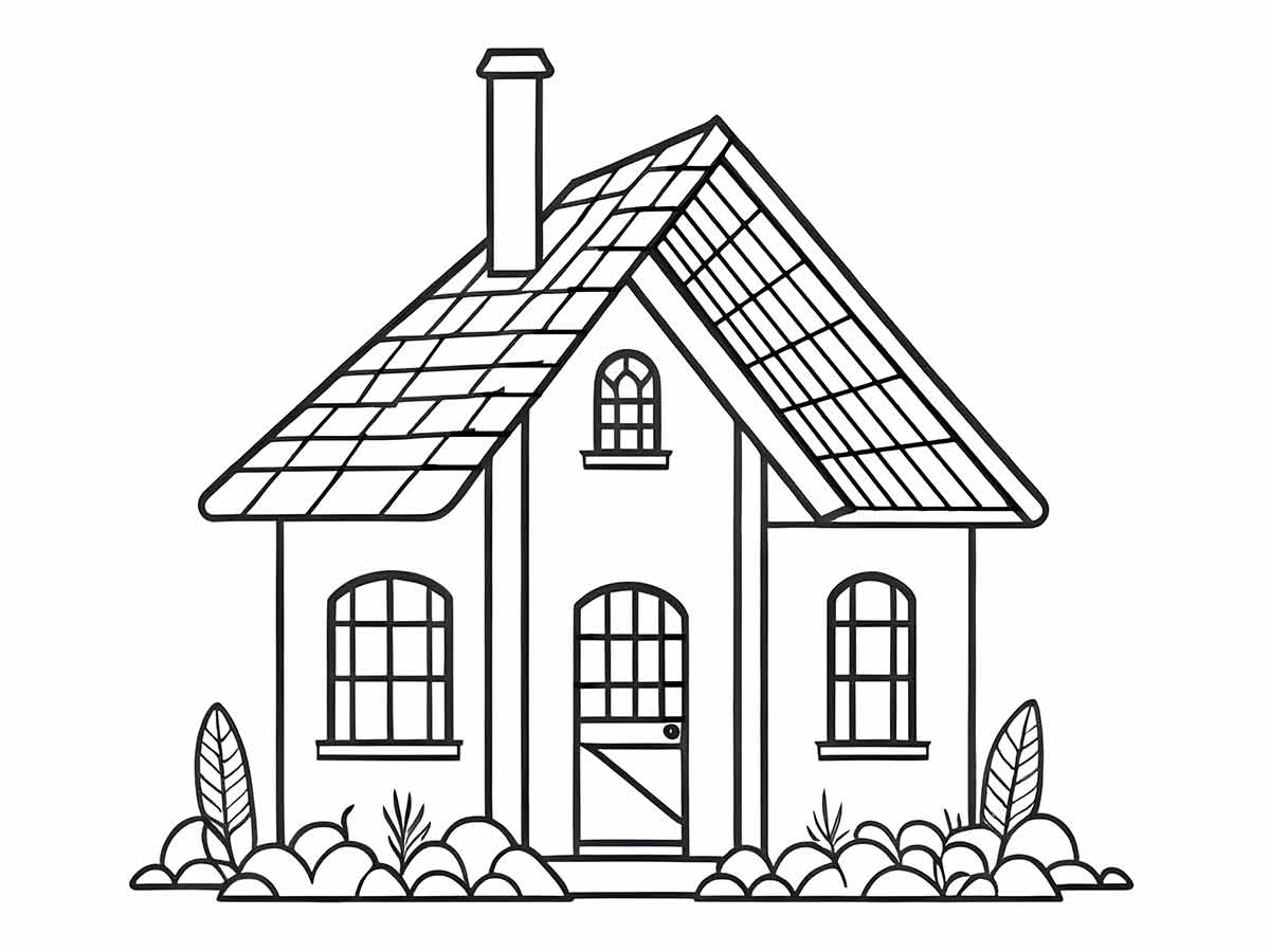 Coloring Houses coloring page (3)