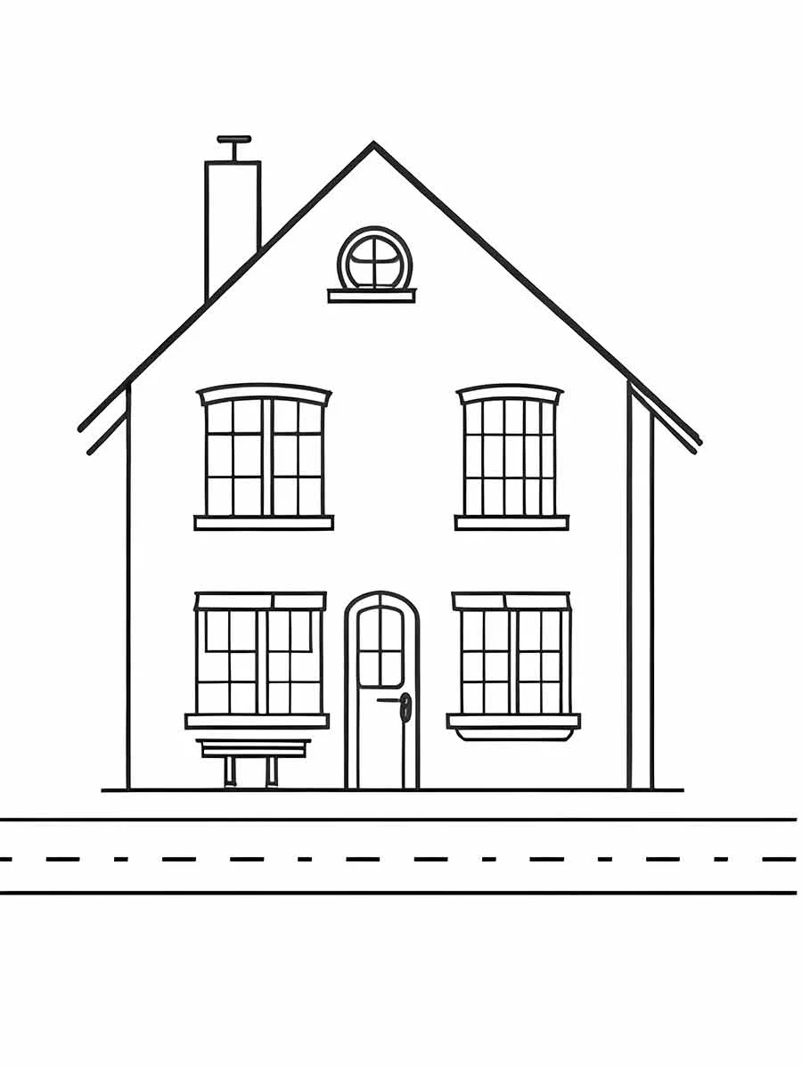 Coloring Houses coloring page (3)